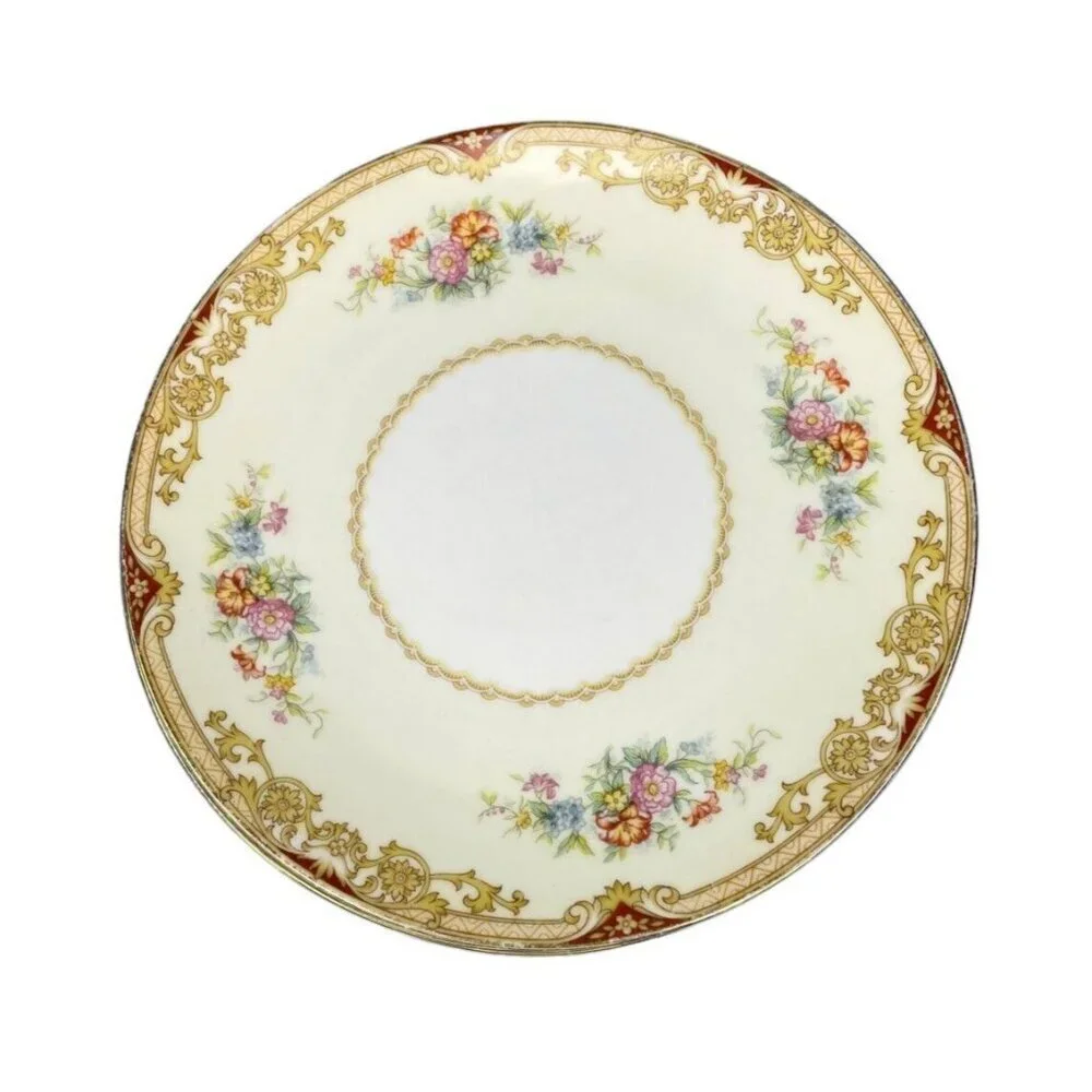 NORITAKE China Topaze Print Vintage Porcelain Salad & Desert Plates Set of 6